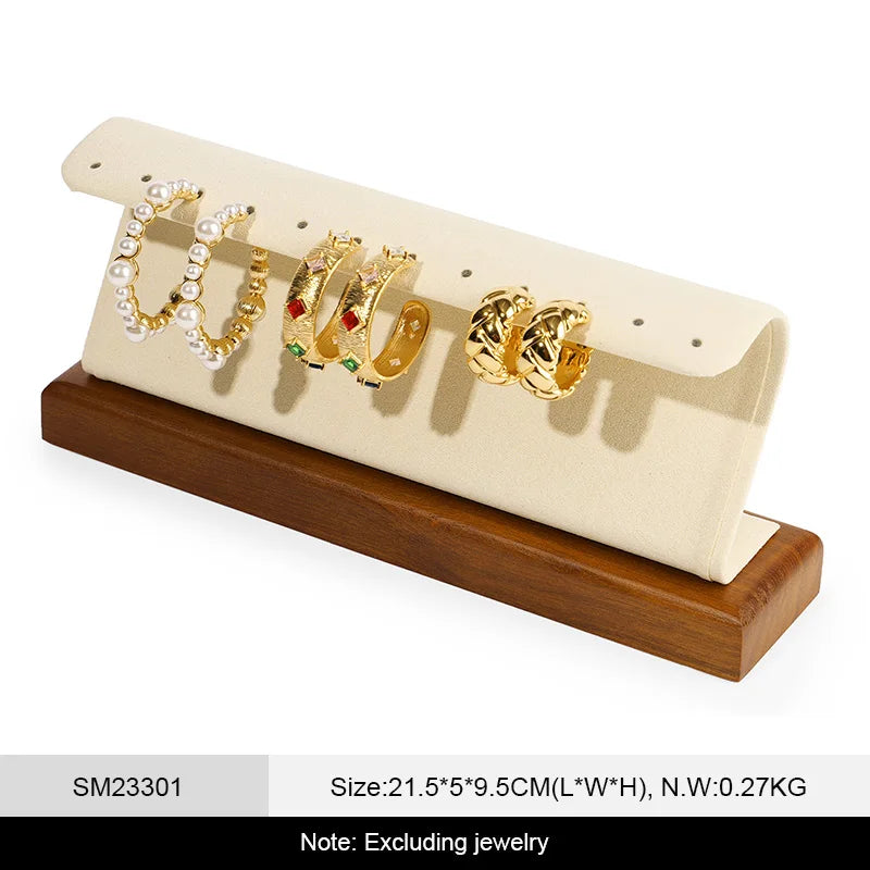 Présentoir Boucles Oreilles Bois Vitrine Bijoux