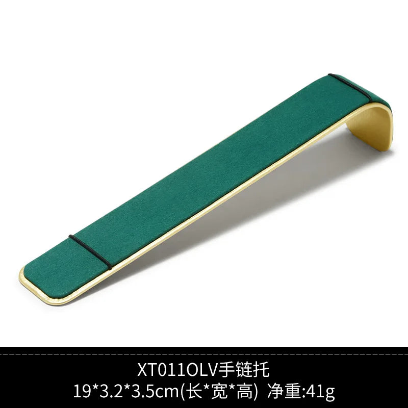 Présentoir Bijoux Velours Vert Premium Vitrine