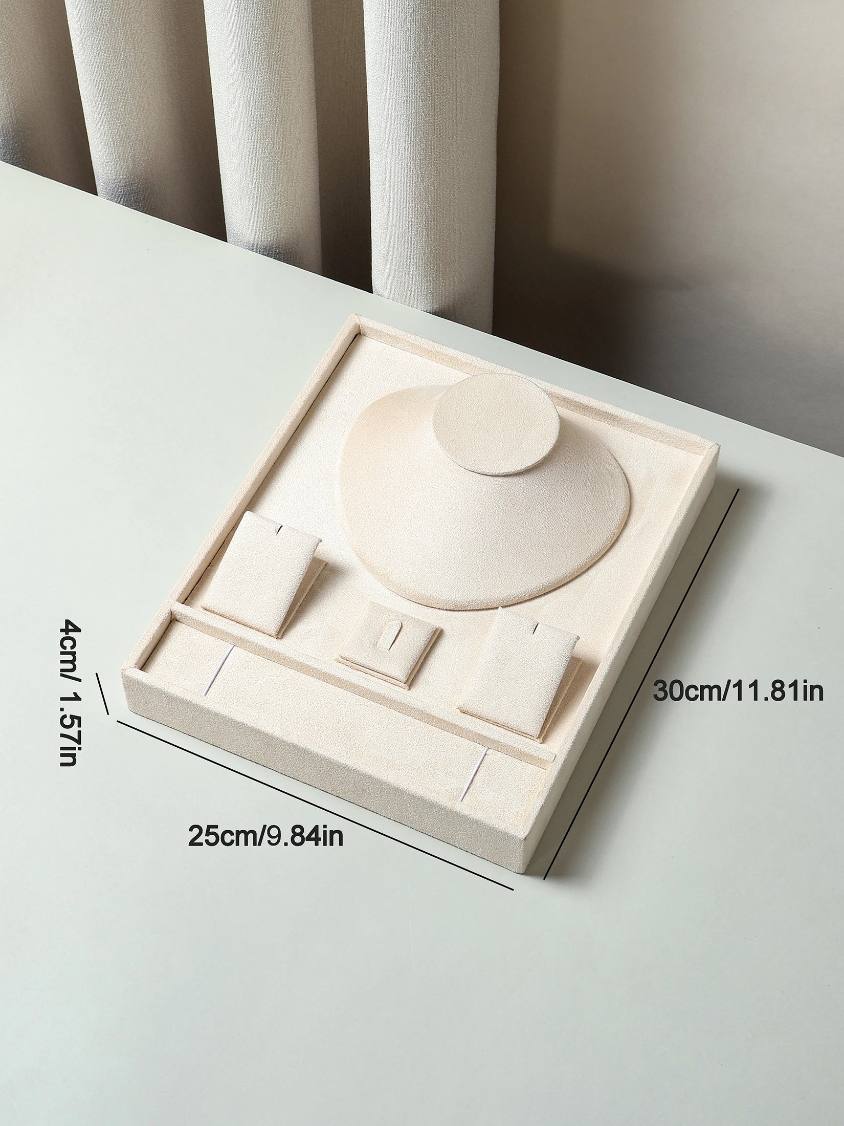 Plateau Bijoux Velours Compartiments Premium