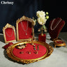 Plateau Bijoux Cuir Rouge Photo Studio