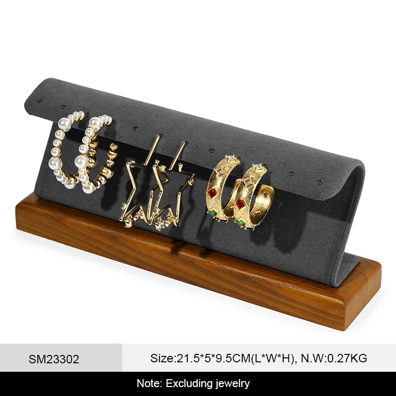 Présentoir Boucles Oreilles Bois Vitrine Bijoux