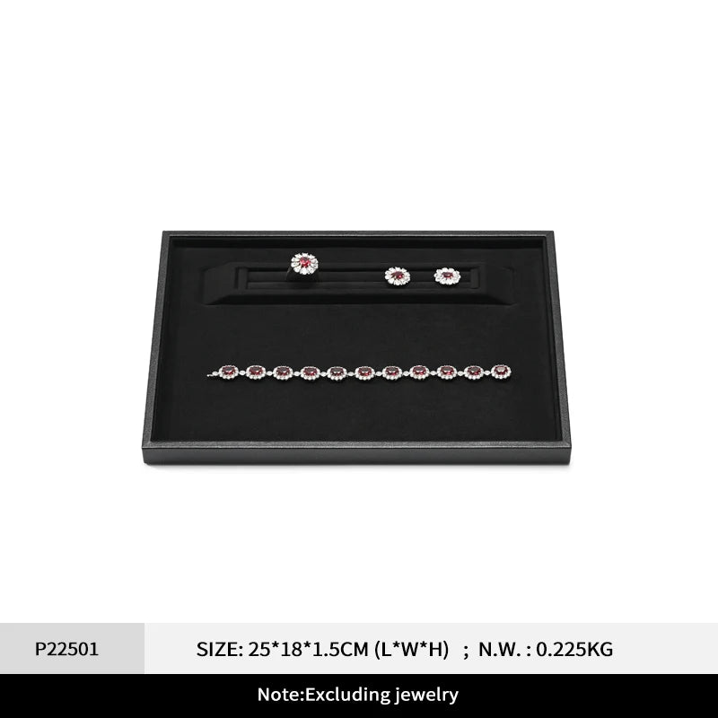 Plateau Bijoux Cuir Bagues Colliers Bracelets