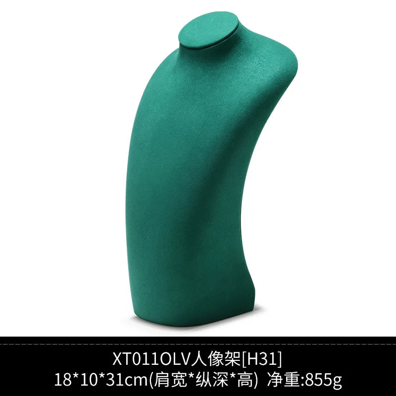 Présentoir Bijoux Velours Vert Premium Vitrine