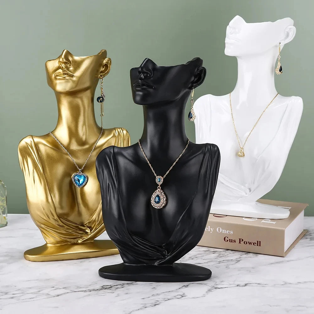 Buste Collier Femme Métal Vitrine Bijoux