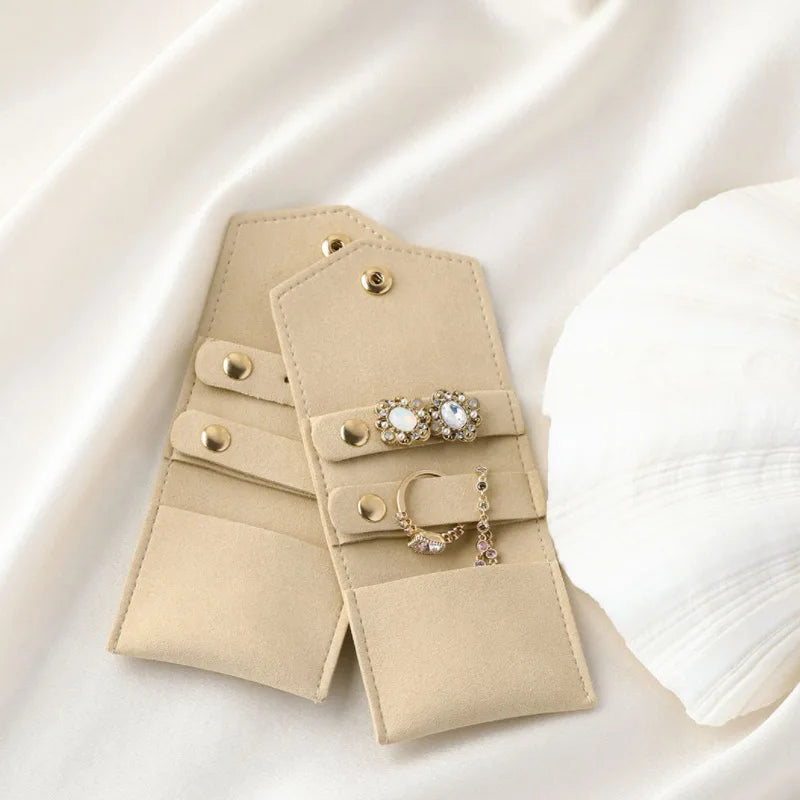 Pochette Bijoux Suédine Voyage Compacte