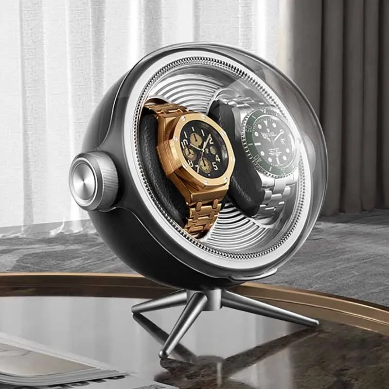 Remontoir Montre Acrylique LED Silencieux Anti-Magnétique