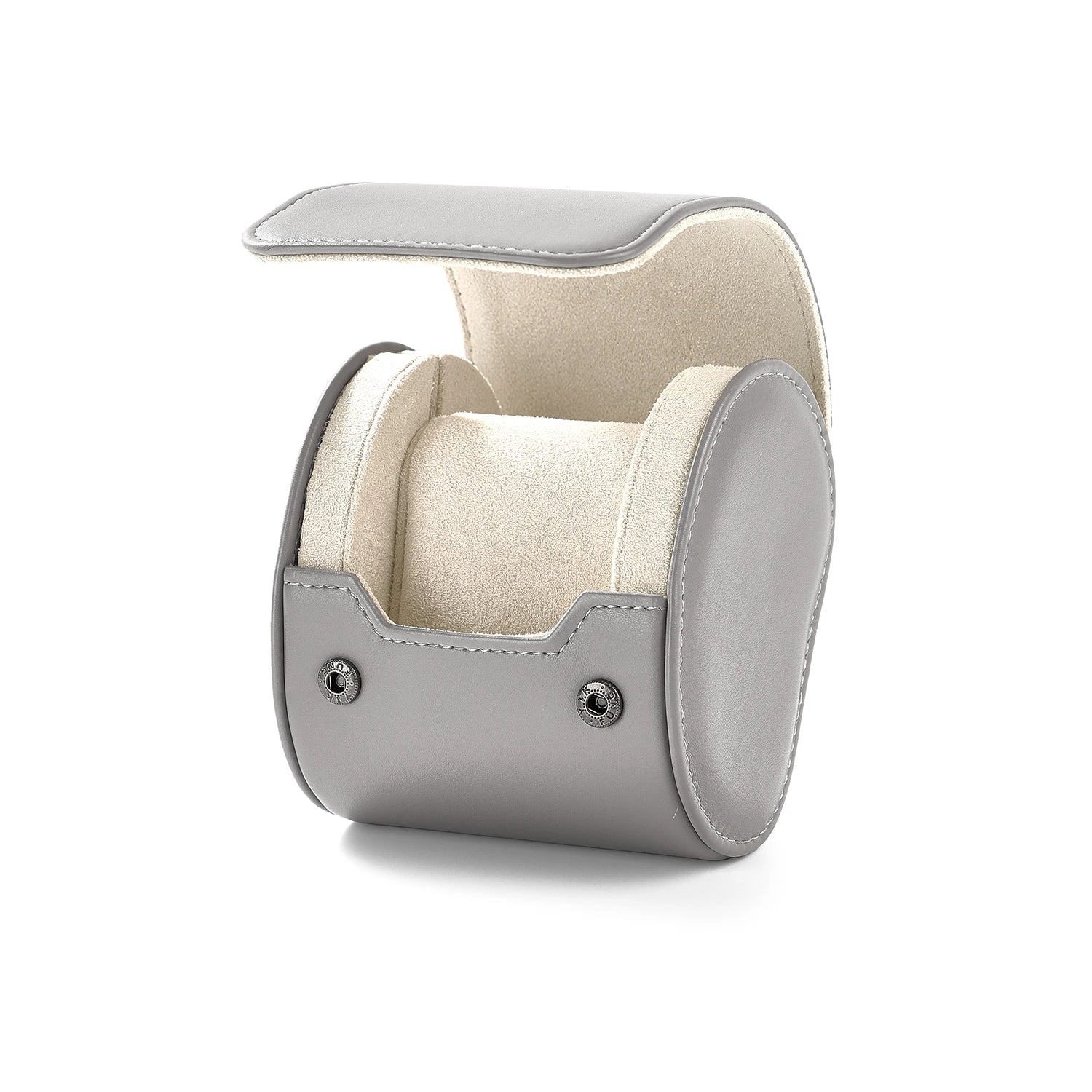 Étui Montre Cuir Voyage Gris 1 à 3 Slots