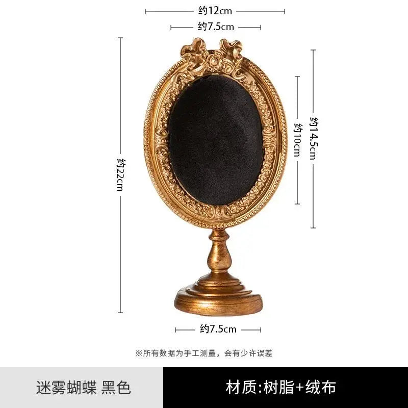 Porte Bijoux Cadre Métal Doré Baroque Vintage