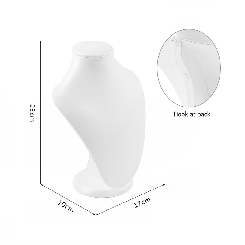 Présentoir Bijoux Cuir Blanc Multifonction