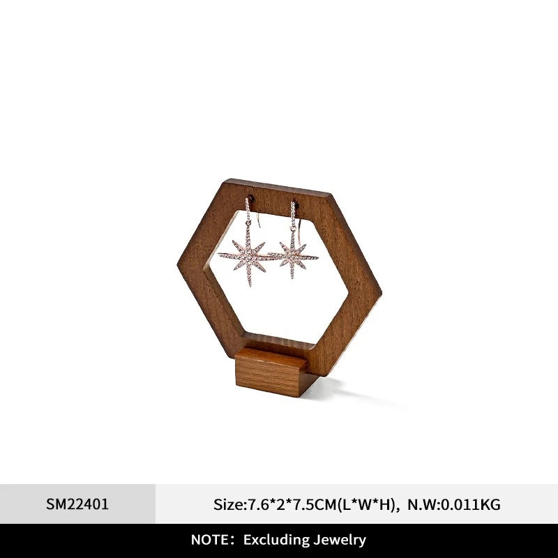 Présentoir Bijoux Bois Beige Collier Multifonctions