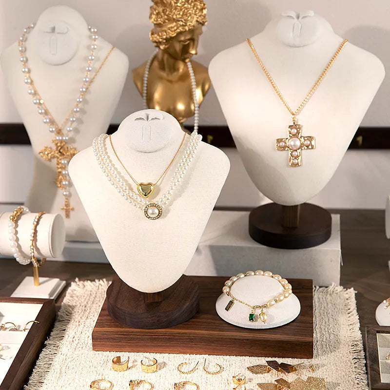 Présentoir Bijoux Bois Lin Royal Boutique