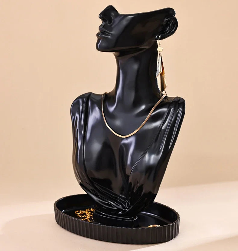 Présentoir Collier Buste Plastique Femme