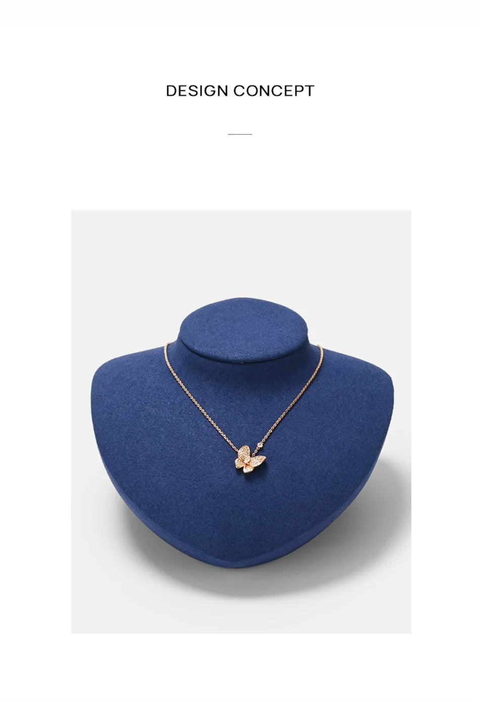 Présentoir Collier Buste Velours Plat 5 Coloris