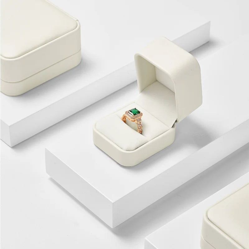 Boite Bijoux Cuir Mariage Bague Collier Multi Couleurs