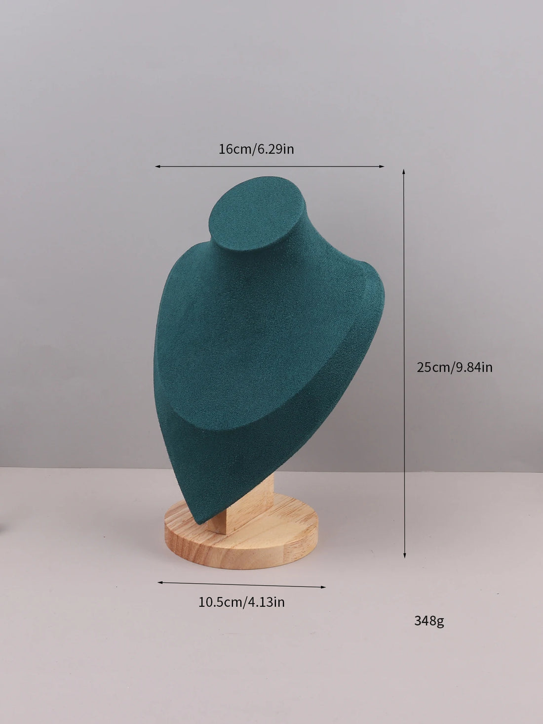Présentoir Collier Velours Vert Émeraude 3 Tailles