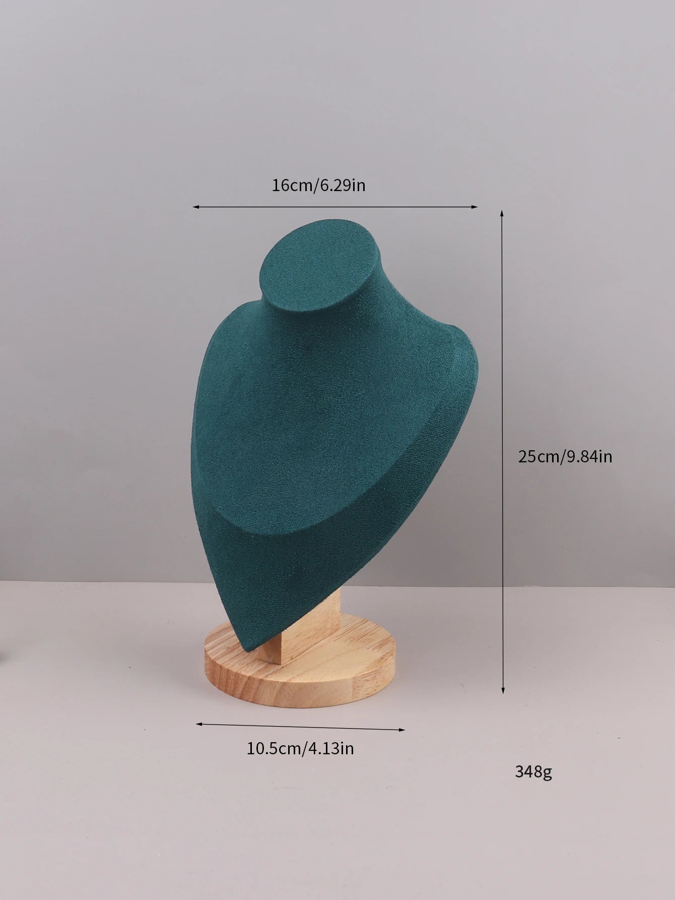 Présentoir Collier Velours Vert Émeraude 3 Tailles