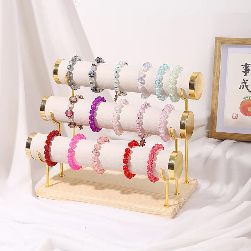 Porte Bracelet Bois Multicouche Cadeau Femme