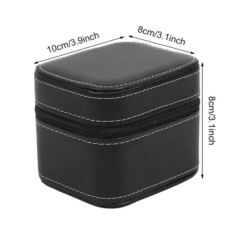 Boite Montre Cuir Voyage Compact 10x8cm