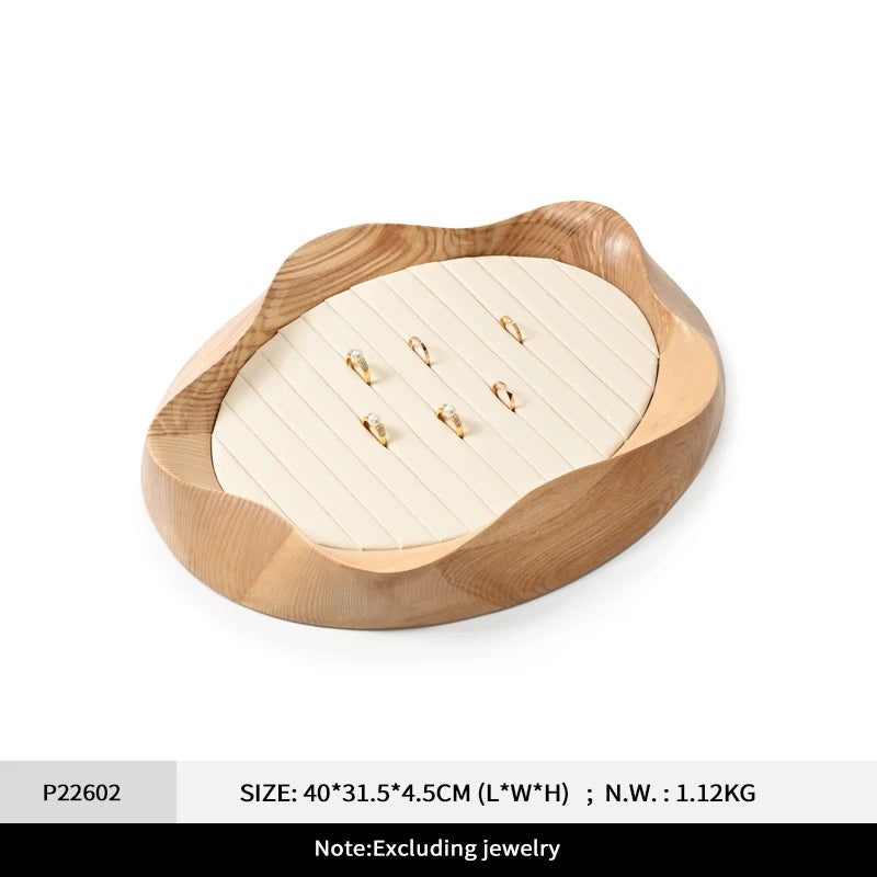 Plateau Bijoux Bois Pétale Visualisation Multifonction