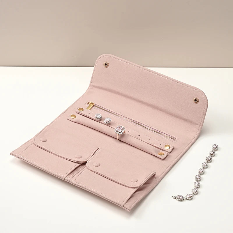 Pochette Bijoux Velours Voyage Portable