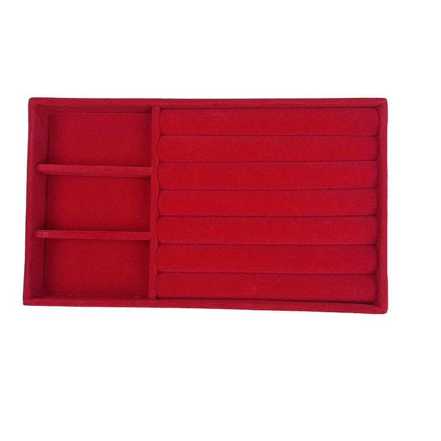 Plateau Bijoux Velours Rouge Multi Configurations