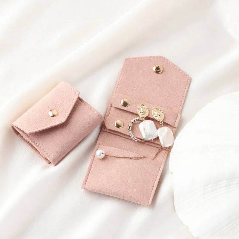 Pochette Bijoux Suédine Voyage Compacte