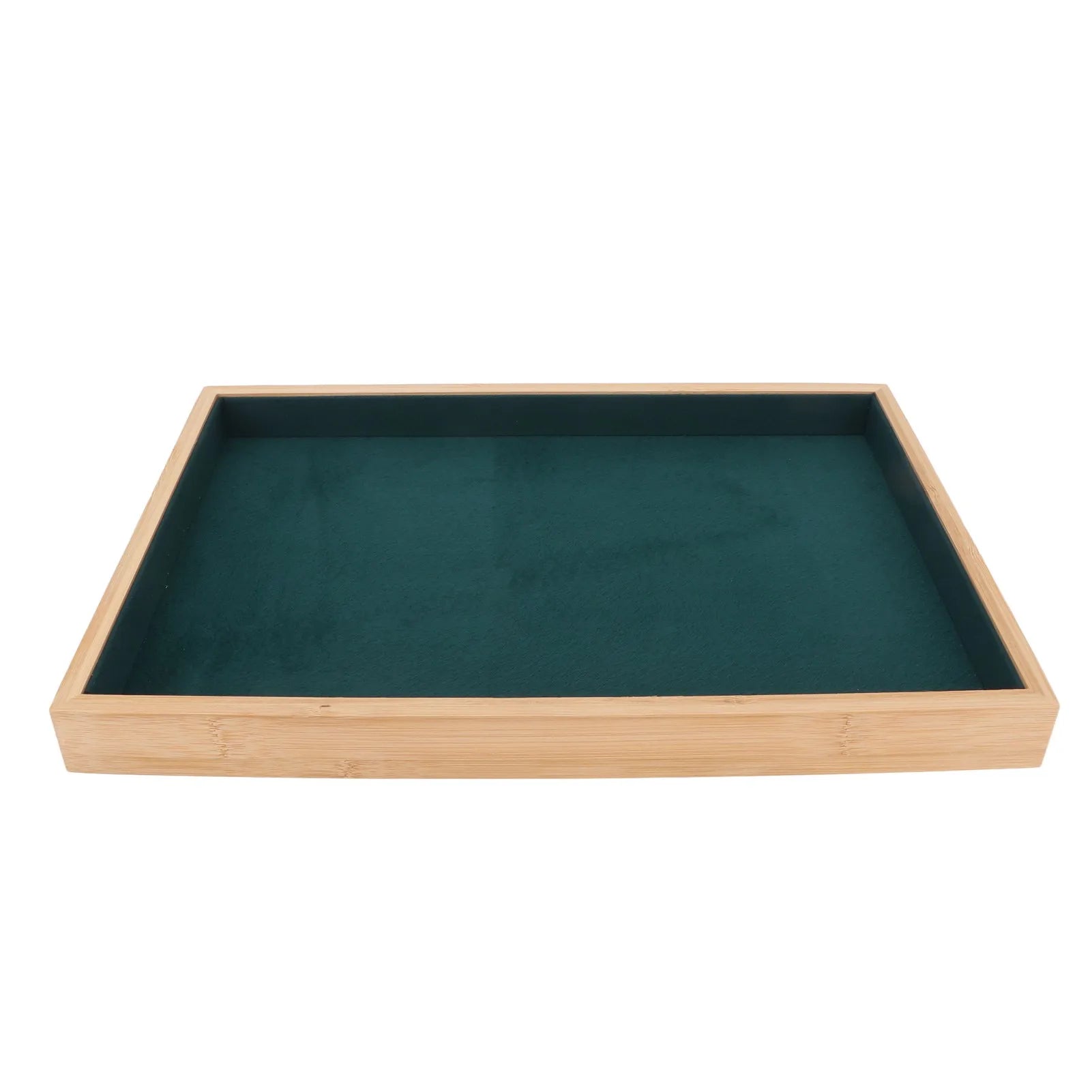 Plateau Bijoux Bois Velours Organisateur Tiroir