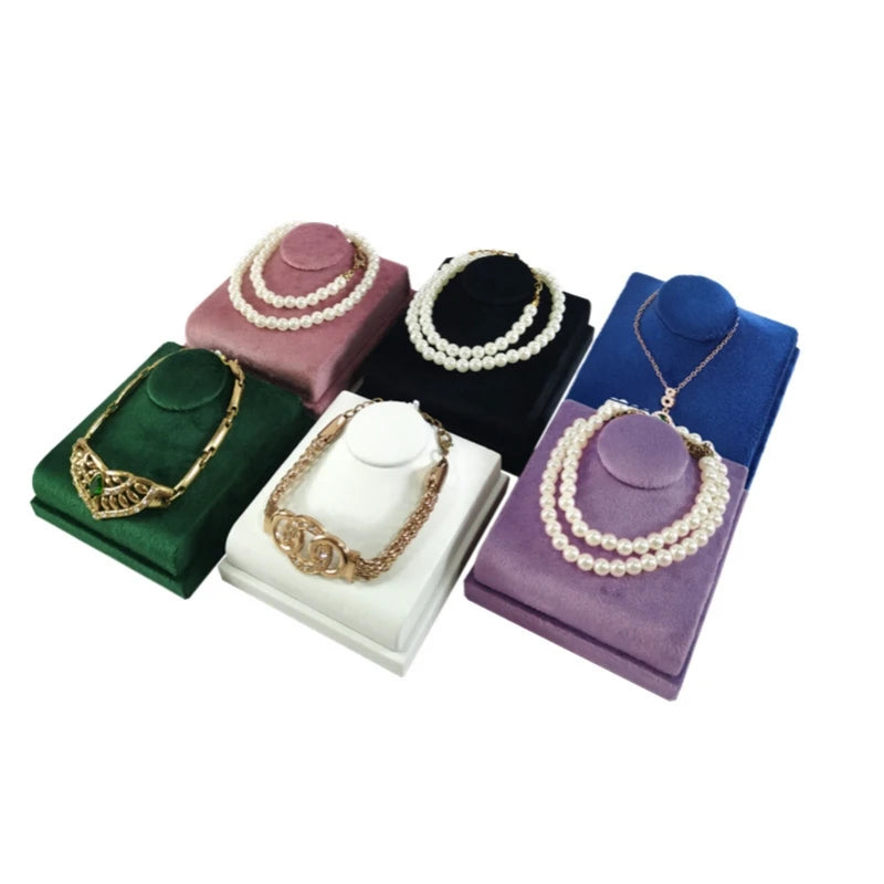 Présentoir Collier Velours Plat Luxe