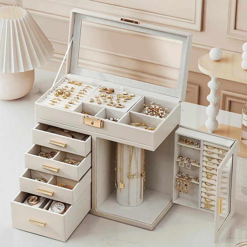 Armoire Bijoux Bois Blanche Éclat Élégant