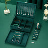 Boîte Bijoux Velours Vert Verrouillable
