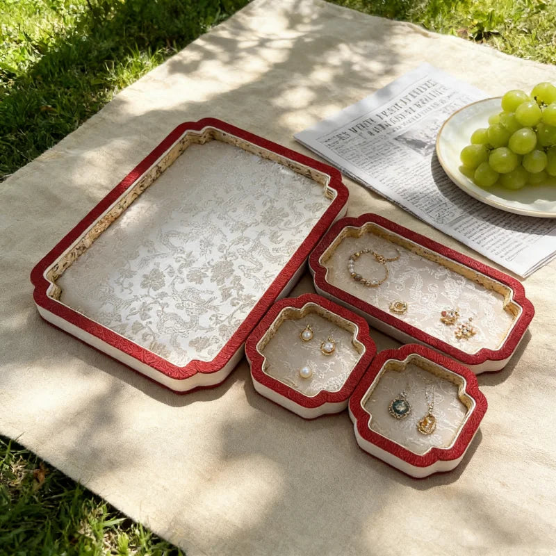 Boîte Bijoux Velours Jade Royale Anti-Poussière