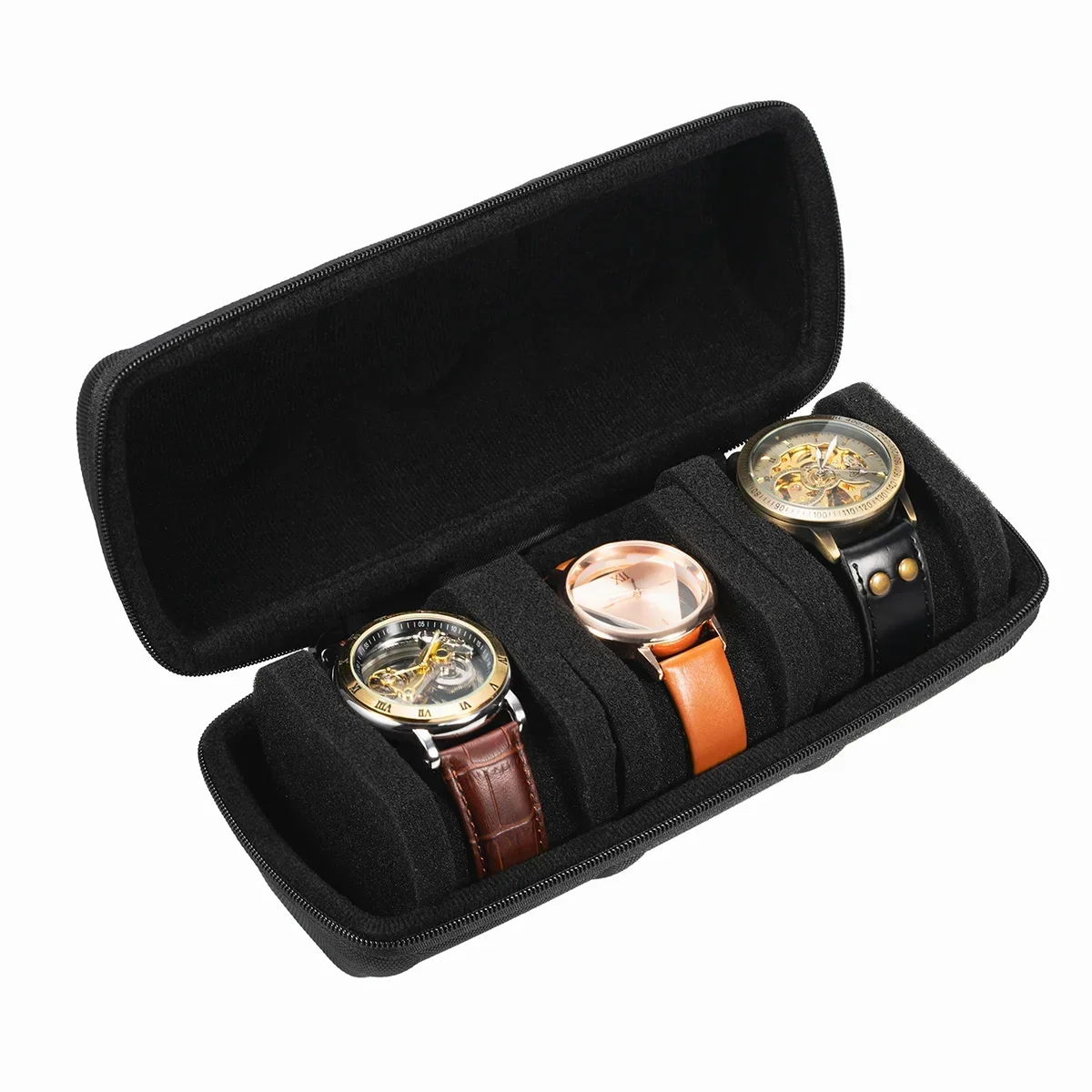 Boîte Montre Cuir Voyage Nylon Étanche