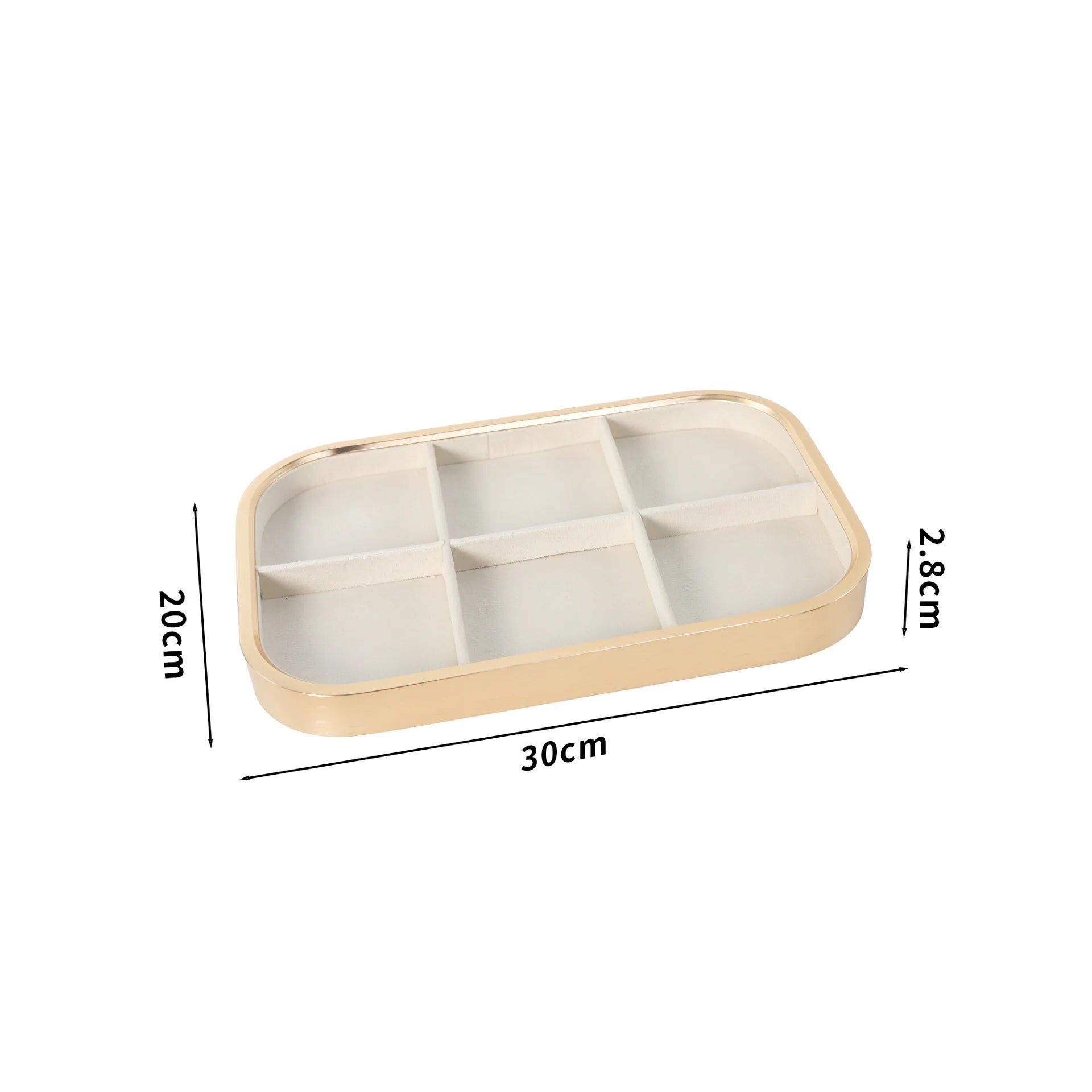 Plateau Bijoux Métal Blanc Modulable Vitrine