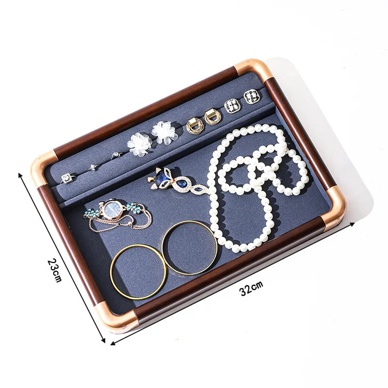 Plateau Bijoux Bois Noyer Multicolore Mixte