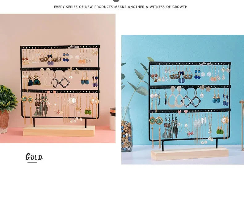 Présentoir Boucles d'Oreilles Métal Grille Vitrine