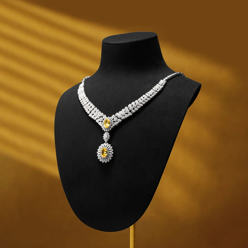 Présentoir Buste Collier Velours Noir Haut de Gamme