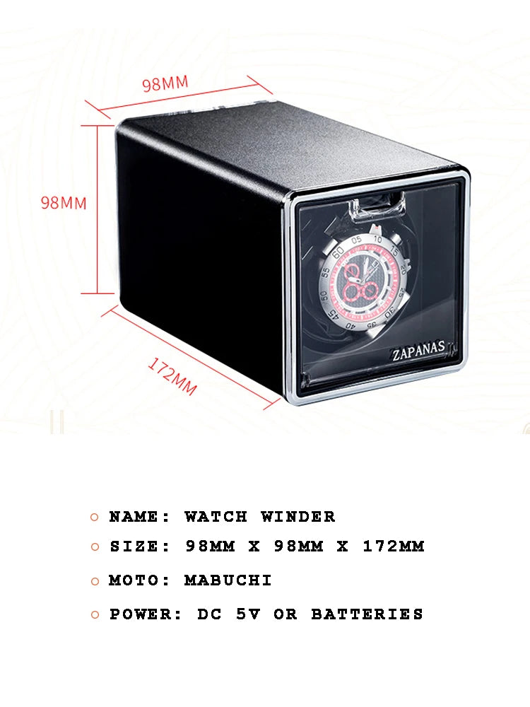 Remontoir Montre Métal Cuir USB Batterie