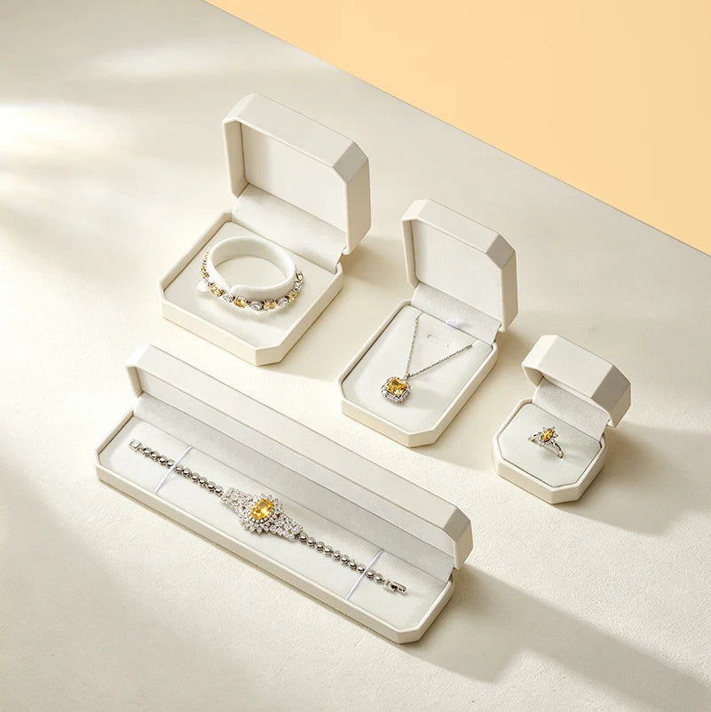 Boîte Bague Cuir Mariage Bijoux Cadeau