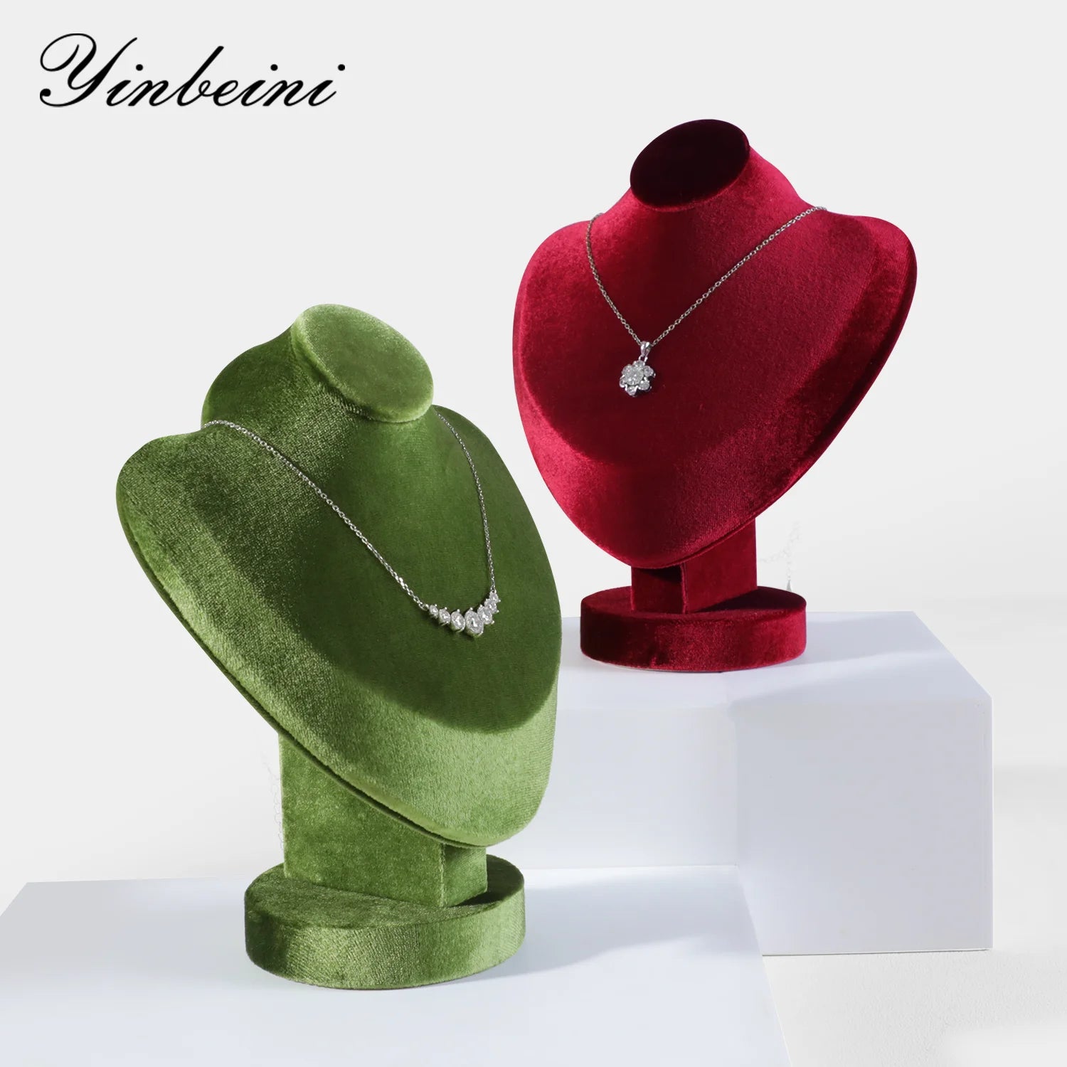 Buste Bijoux Velours Mannequin Vitrine Pendentif