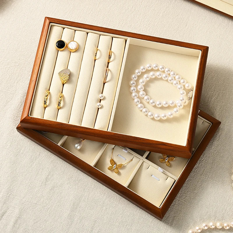 Boîte Bijoux Bois Multi-Compartiments Modulaire