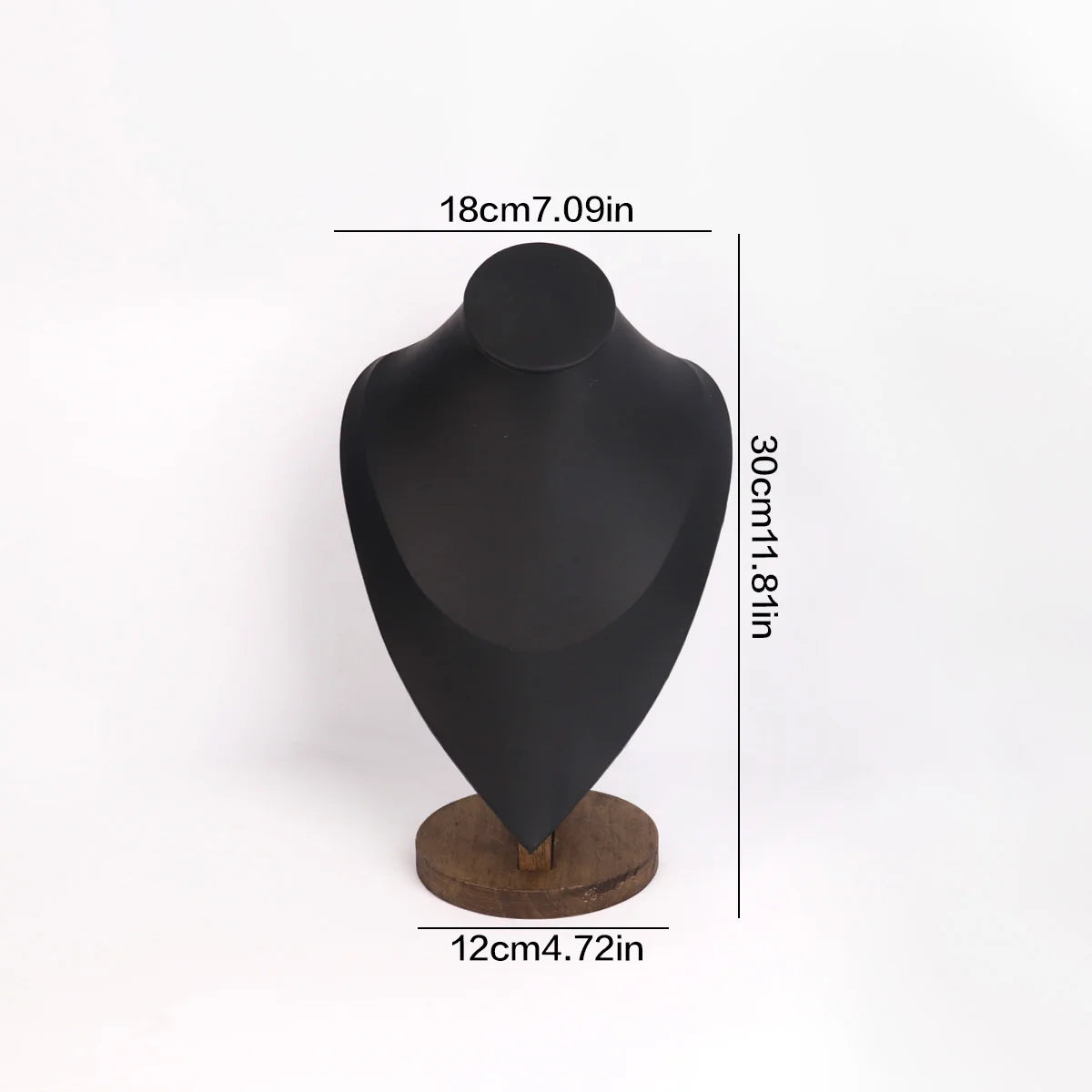 Buste Collier Velours Cuir Mannequin Vitrine
