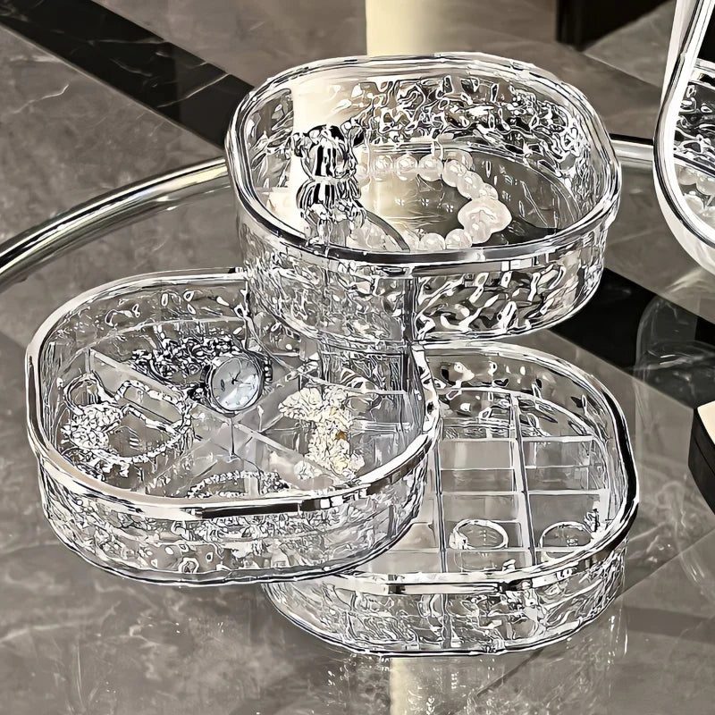 Boîte Bijoux Rotative Boucle d'Oreille Plastique