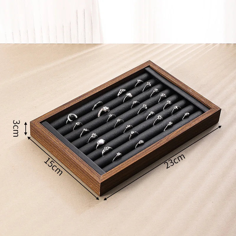 Plateau Bijoux Bois Noyer Flanelle Mixte