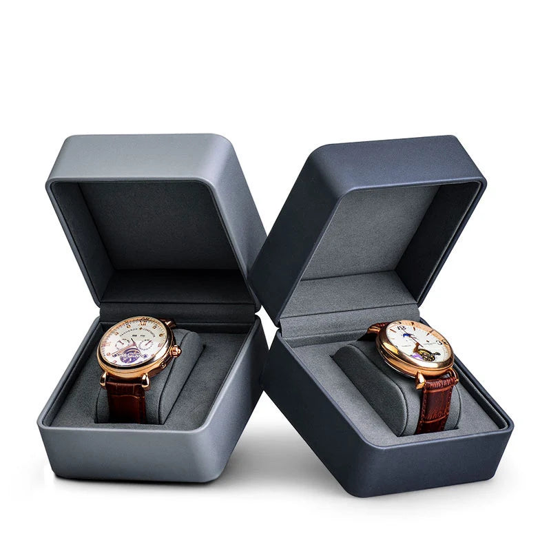 Étui Montre Cuir Simili Rangement Compact