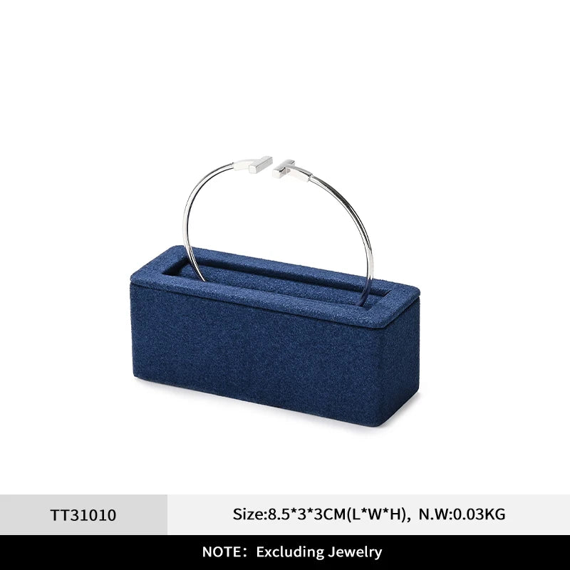 Buste Bijoux Cuir Bleu Modulable Vitrine