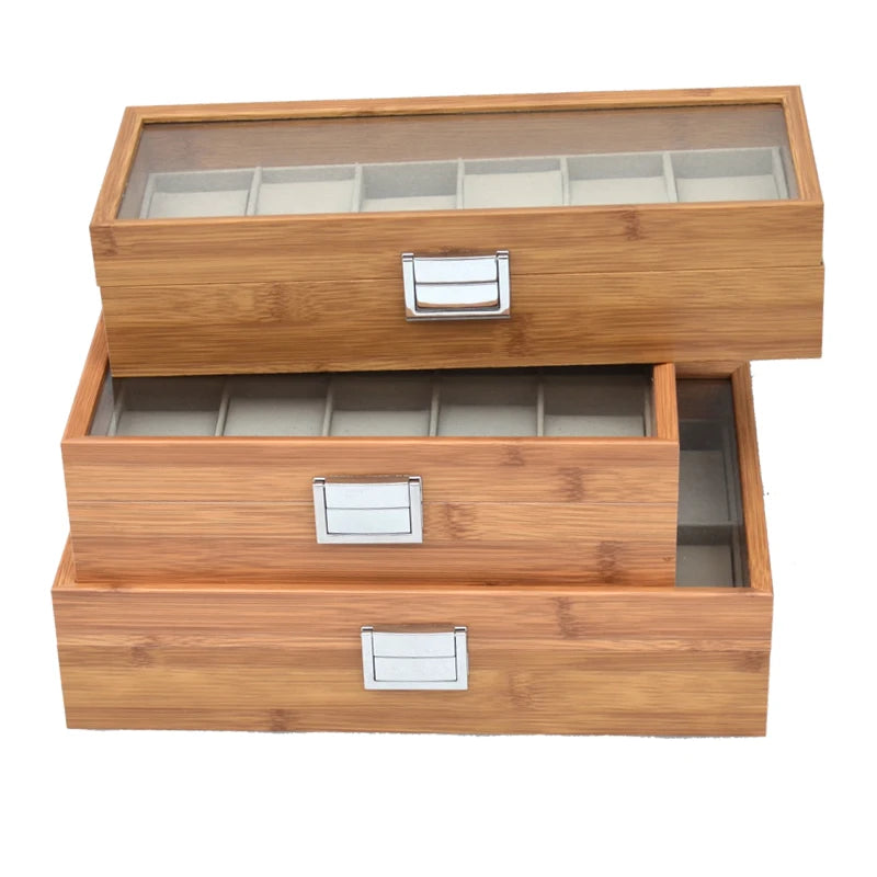 Boite Montre Bois Bambou Écologique Multi Emplacements