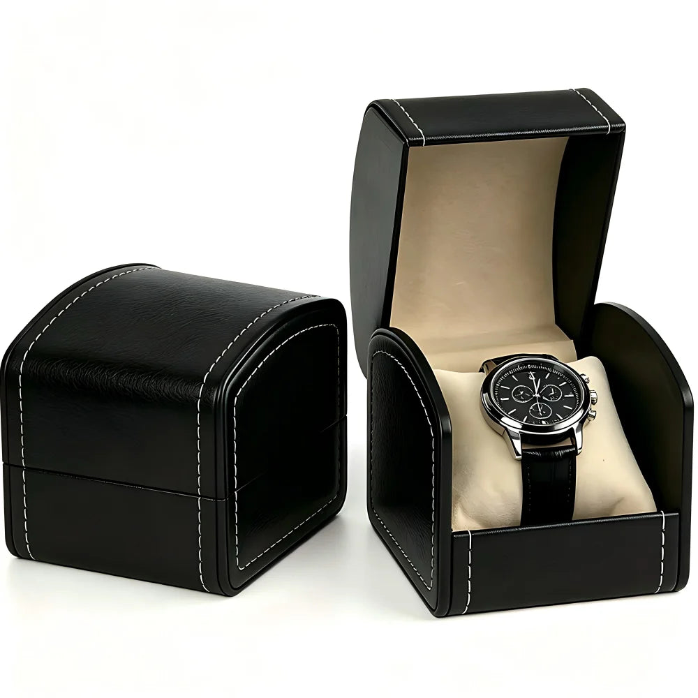 Boîte Montre Cuir Coussin Voyage Premium