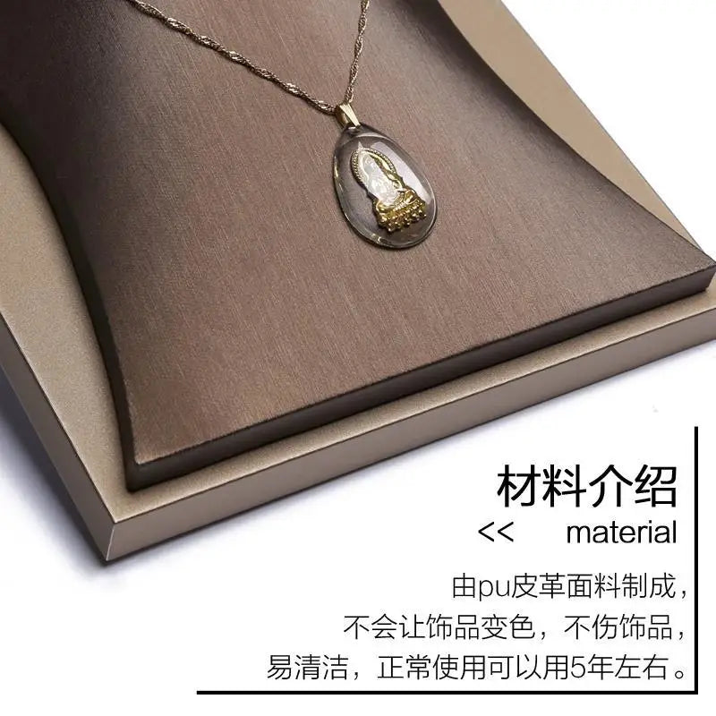 Présentoir Bague Simili Cuir Bracelet Pendentif