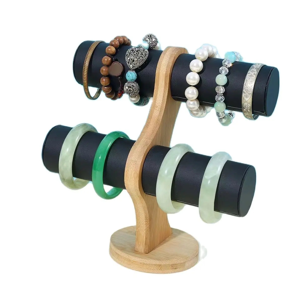 Présentoir Bois Double Couche Bracelet Montre