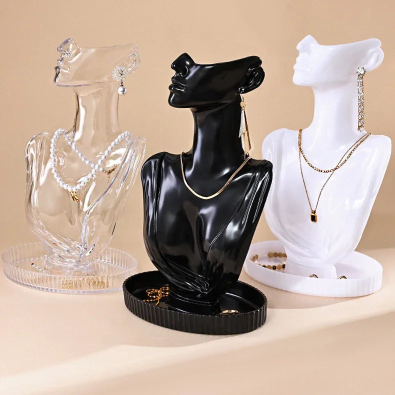 Présentoir Collier Buste Plastique Femme